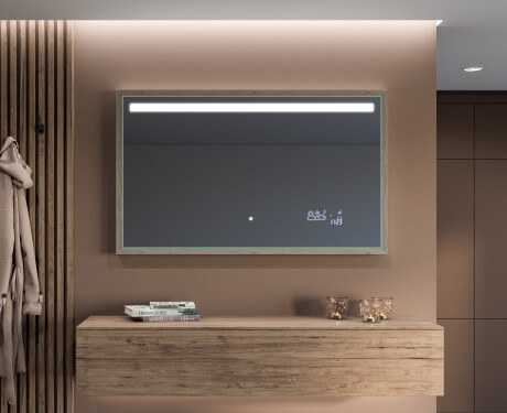 Spiegel mit Rahmen und LED Industrial Beleuchtung FrameLine L12 #12