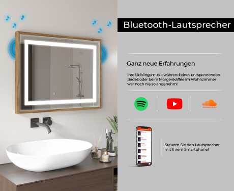 Spiegel mit Rahmen und LED Industrial Beleuchtung FrameLine L15 #11