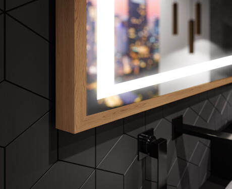 Spiegel mit Rahmen und LED Industrial Beleuchtung FrameLine L15 #3