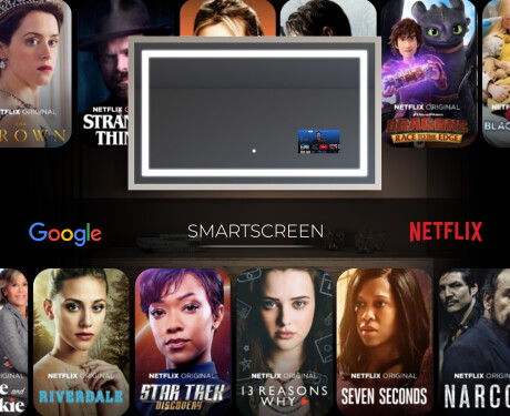 Spiegel mit Rahmen und LED Industrial Beleuchtung FrameLine L15 #6