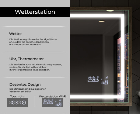 Spiegel mit Rahmen und LED Industrial Beleuchtung FrameLine L15 #8