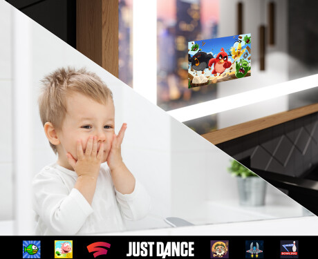 Spiegel mit Rahmen und LED Industrial Beleuchtung FrameLine L15 #9