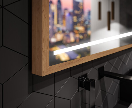 Spiegel mit Rahmen und LED Industrial Beleuchtung FrameLine L23 #3