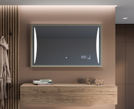 Spiegel mit Rahmen und LED Industrial Beleuchtung FrameLine L135 #12