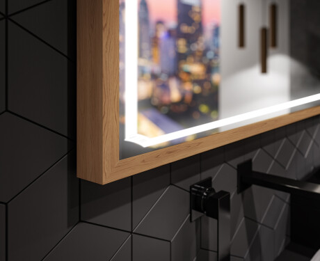 Spiegel mit Rahmen und LED Industrial Beleuchtung FrameLine L137 #3