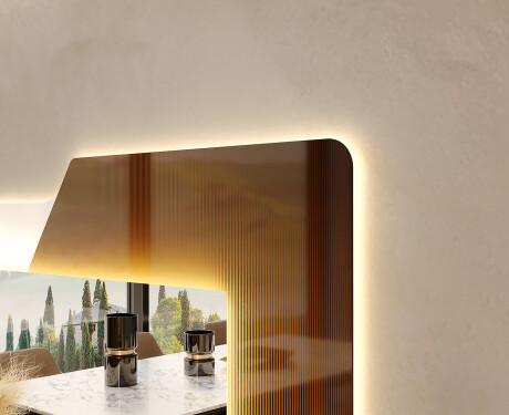 Rechteckiger Badspiegel mit LED Beleuchtung - Retro #2