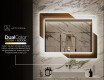 Rechteckiger Badspiegel mit LED Beleuchtung - Retro #11