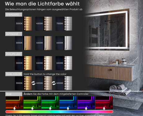 Wandspiegel Beleuchtet unregelmäßige Form R223 #10