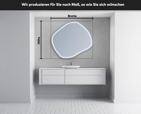 Wandspiegel Beleuchtet unregelmäßige Form R223 #4
