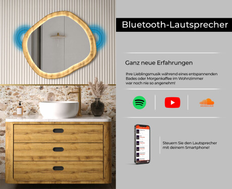 Dekorativer Spiegel in einem Eichenrahmen mit LED-Beleuchtung #7
