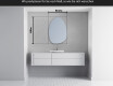Unregelmäßiger asymmetrischer Spiegel mit LED Beleuchtung SF221 #4