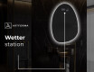 Unregelmäßiger asymmetrischer Spiegel mit LED Beleuchtung SF221 #7