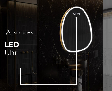Unregelmäßiger asymmetrischer Spiegel mit LED Beleuchtung SF222 #8