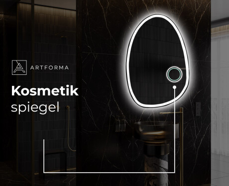 Unregelmäßiger asymmetrischer Spiegel mit LED Beleuchtung SF222 #5