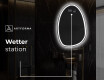 Unregelmäßiger asymmetrischer Spiegel mit LED Beleuchtung SF222 #7