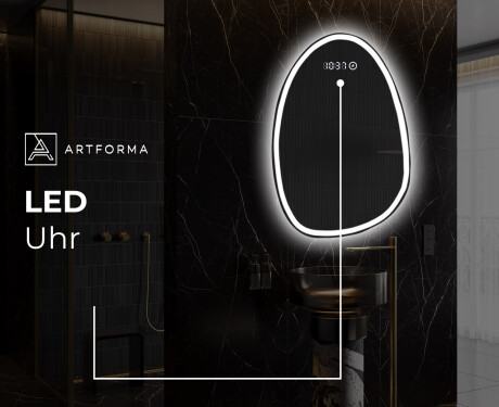 Unregelmäßiger asymmetrischer Spiegel mit LED Beleuchtung SF222 #8