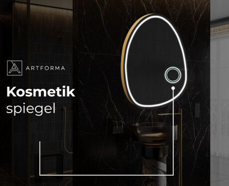 Unregelmäßiger asymmetrischer Spiegel mit LED Beleuchtung SF223 #6