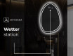 Unregelmäßiger asymmetrischer Spiegel mit LED Beleuchtung SF223 #9