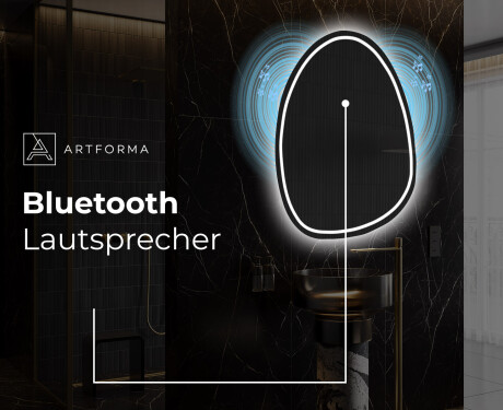 Unregelmäßiger asymmetrischer Spiegel mit LED Beleuchtung SF223 #6