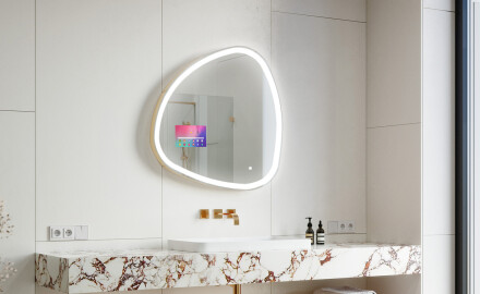 Unregelmäßiger SmartSpiegel mit LED Beleuchtung SMART J222 Google