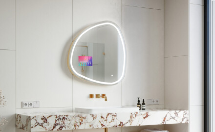 Unregelmäßiger SmartSpiegel mit LED Beleuchtung SMART J223 Google