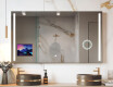 Smarter Rechteckiger LED-Badezimmerspiegel mit iPad Displine L02 Apple Rahmen