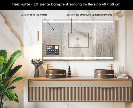 Smartes LED-Badezimmerspiegel mit Displine Rahmen - Apple L09 #7