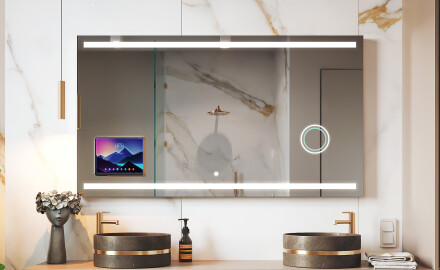 Smartes LED-Badezimmerspiegel mit Displine Rahmen - Apple L09