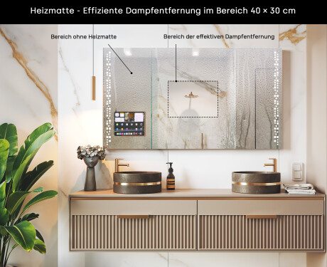 Moderner LED-Spiegel mit iPad Displine L38 Rahmen #7