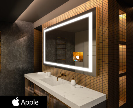 Smart Spiegel LED Badspiegel L15 Apple - Artforma