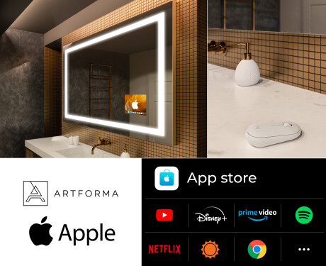 Smart Spiegel LED Badspiegel L15 Apple #2