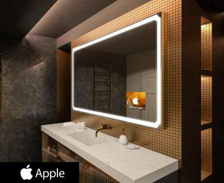 Smarter Spiegel mit LED Beleuchtung L138 Apple #1
