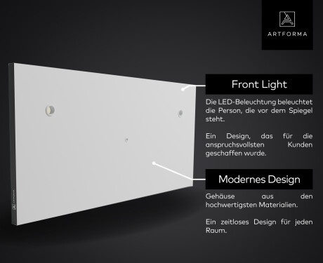 Badezimmerspiegel mit Beleuchtung LED Smart Google L02 #5