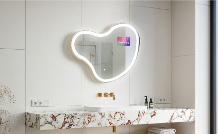 Unregelmäßiger Spiegel mit LED SMART N222 Google