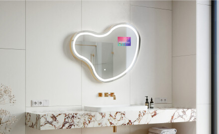 Unregelmäßiger Spiegel mit LED SMART N223 Google