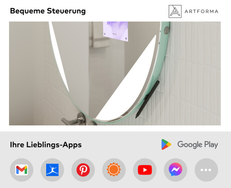 Runde SmartSpiegel mit LED Beleuchtung SMART L114 Samsung #3