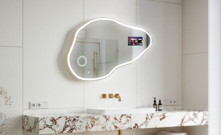 Unregelmäßiger Spiegel mit LED SMART P222 Google