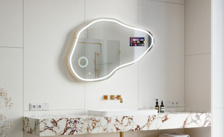 Unregelmäßiger Spiegel mit LED SMART P223 Google