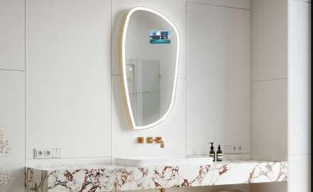 Unregelmäßiger SmartSpiegel mit LED Beleuchtung SMART I222 Google