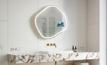Unregelmäßiger Spiegel mit LED SMART R223 Google