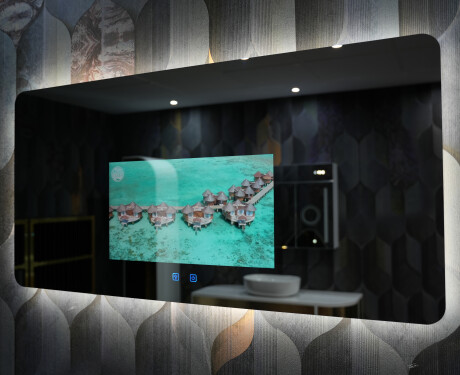 Intelligenter Abgerundeter LED-Badezimmerspiegel SmartScreen 21,5” #6