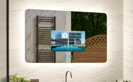Intelligenter Abgerundeter LED-Badezimmerspiegel SmartScreen 21,5”