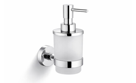 CLASSIC – Spender für Flüssigseife / mattes Glas / Chrom
