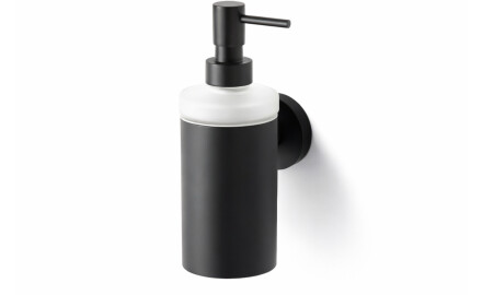 CLASSIC – Flüssigseifenspender / Metallgehäuse, mattes Glas / mattschwarz
