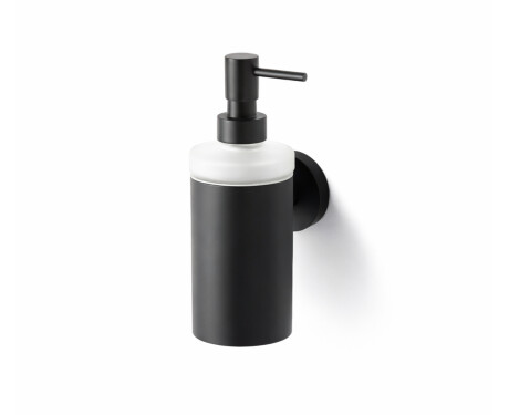 CLASSIC – Flüssigseifenspender / Metallgehäuse, mattes Glas / mattschwarz