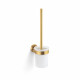 CLASSIC – Hängende Toilettenbürste / Behälter aus mattem Glas / goldfarben, gebürstet #1