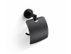CLASSIC – Toilettenpapierhalter / mit Abdeckung / mattschwarz