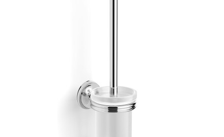 MONACO – Hängende Toilettenbürste / Chrom, mattes Glas