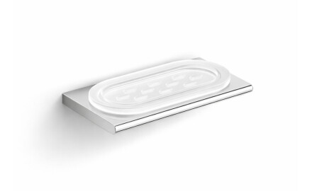 MILANO – Seifenschale / Chrom, mattes Glas