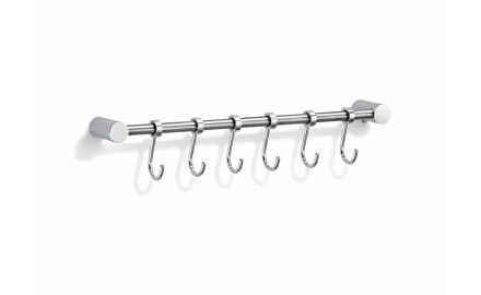 Stange – 6 verschiebbare Haken für Handtücher / Chrom